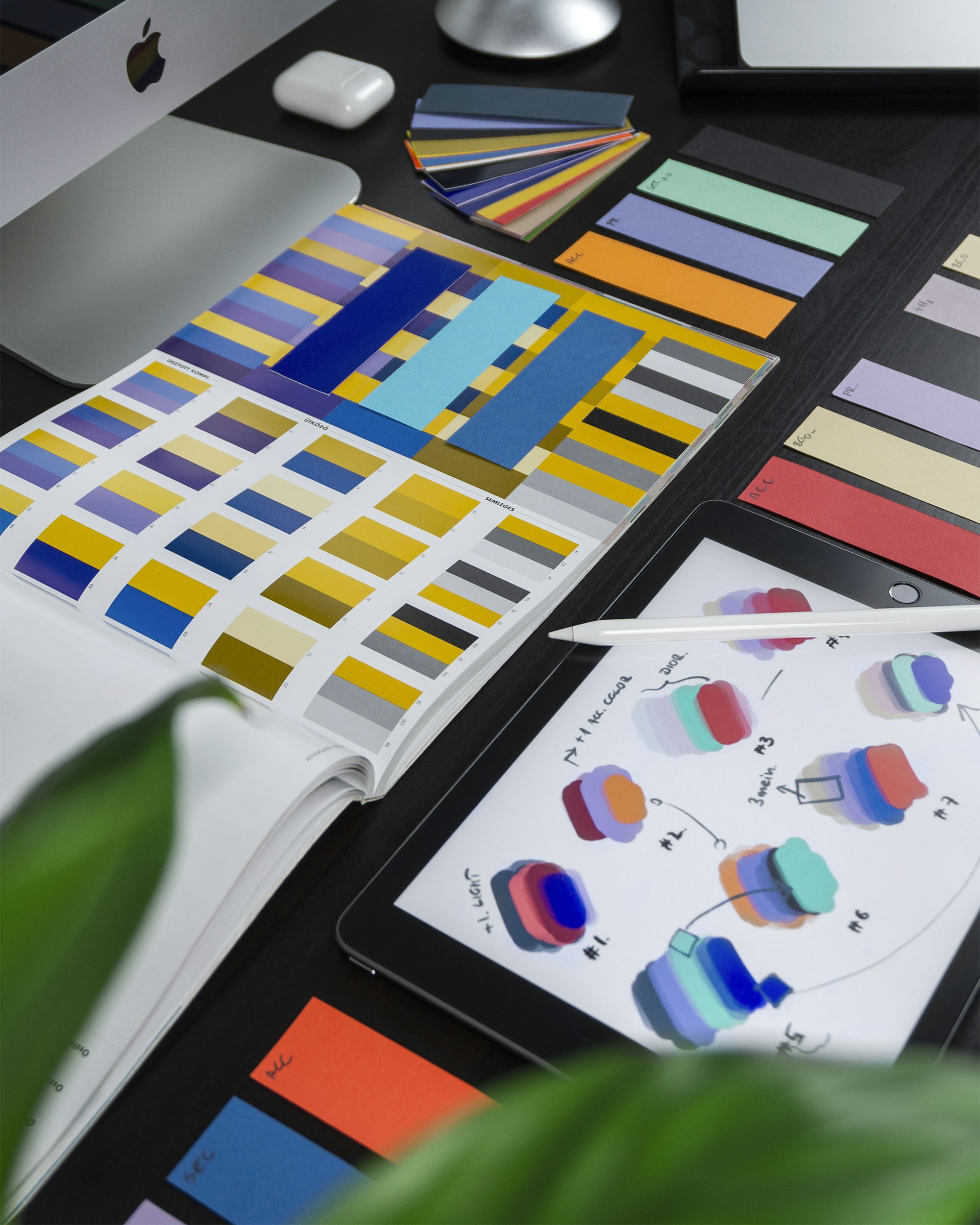 Colorful poster and branding design work